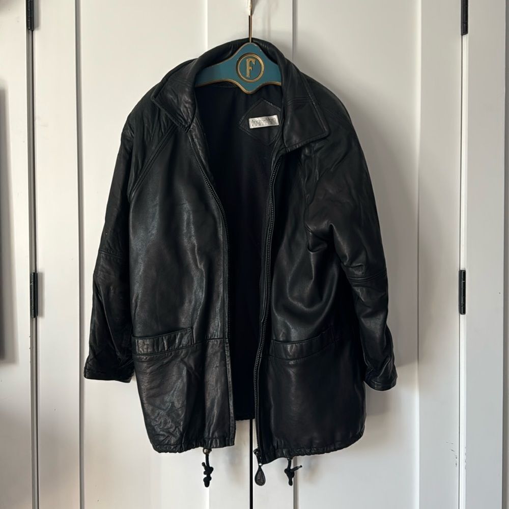 Andrew Marc Addition Geniune Leather Full Zip Jacket - L